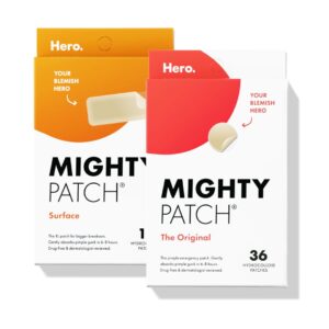 
Hero Cosmetics Mighty Patch™ Original Patch 36ct and Mighty Patch™ Surface Patch 10ct Bundle